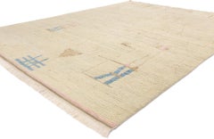 New Modern Boho Brutalist Oasis Moroccan Rug with Contemporary Style