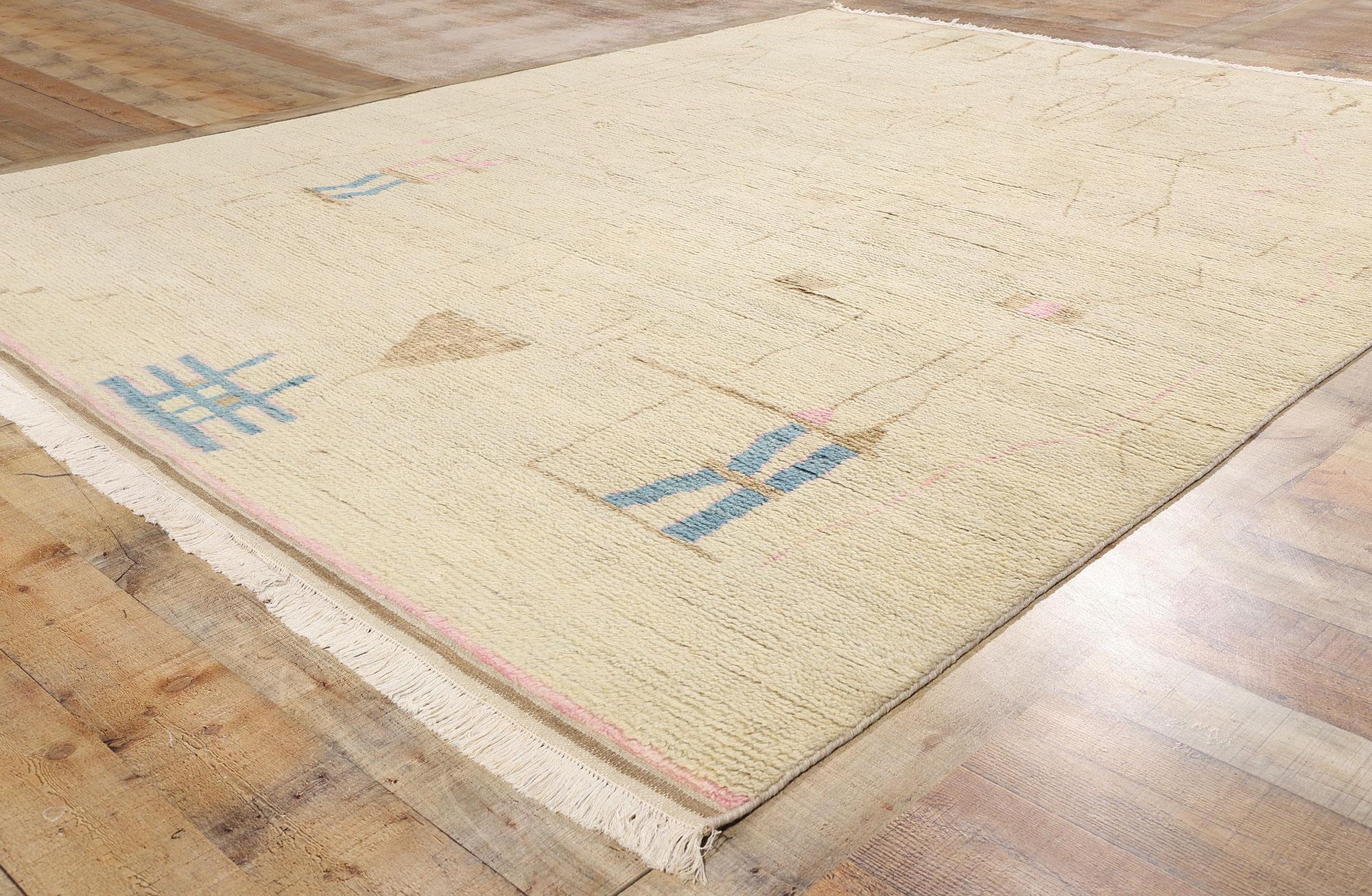 XXIe siècle et contemporain New Modern Boho Brutalist Oasis Tapis marocain de style contemporain en vente