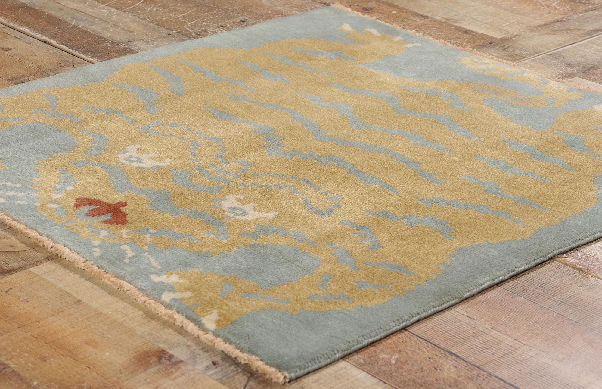 XXI secolo e contemporaneo Tappeto New Modern Celestial Tibetan Tiger, 03'00 x 03'02 in vendita