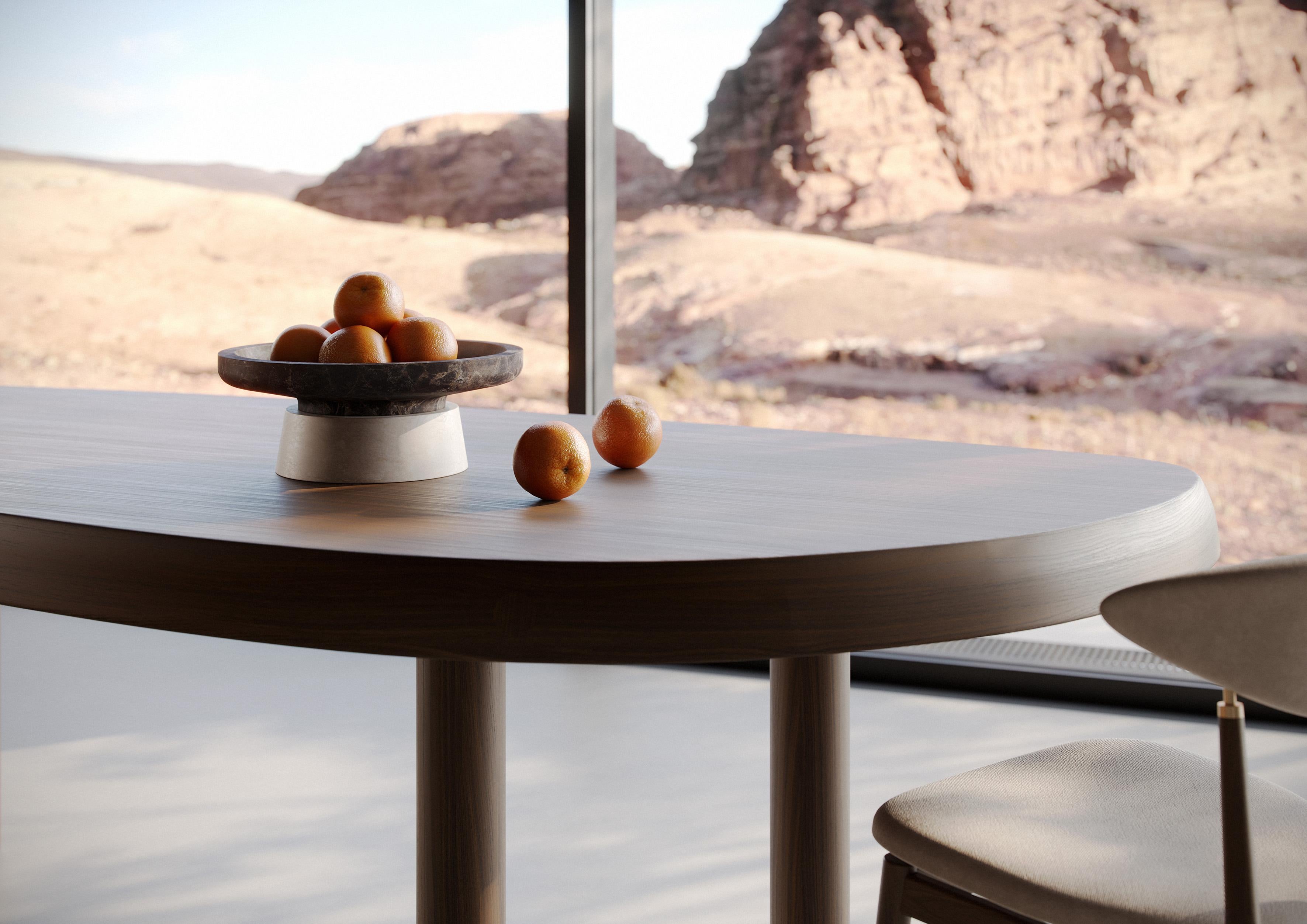 Moderne Nouveau centre de table moderne en travertin et marbre, designer Ivan Colominas en vente