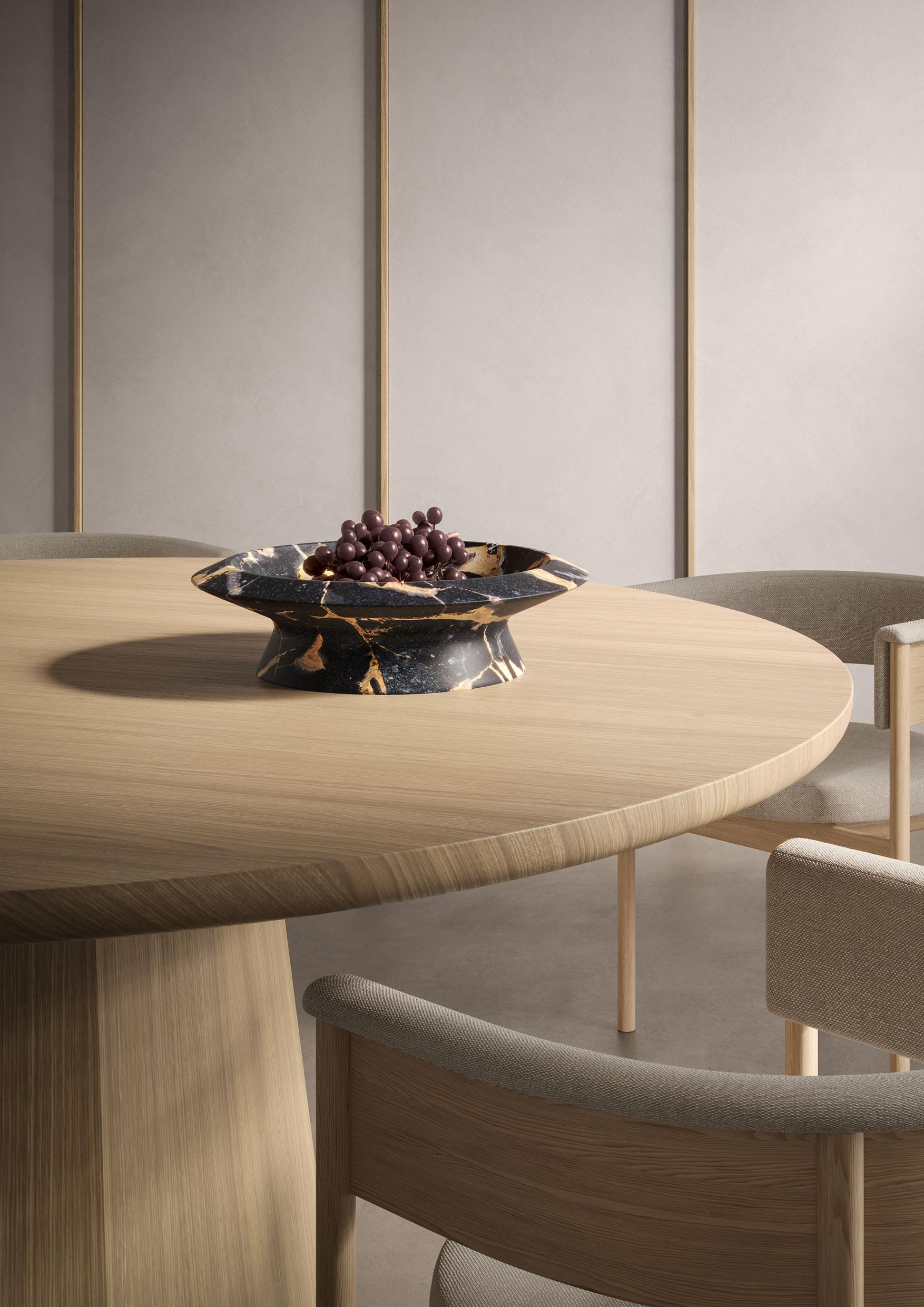 Nuevo Centro de Mesa Moderno en Mármol Portoro Negro Creador Ivan Colominas STOCK Italiano en venta