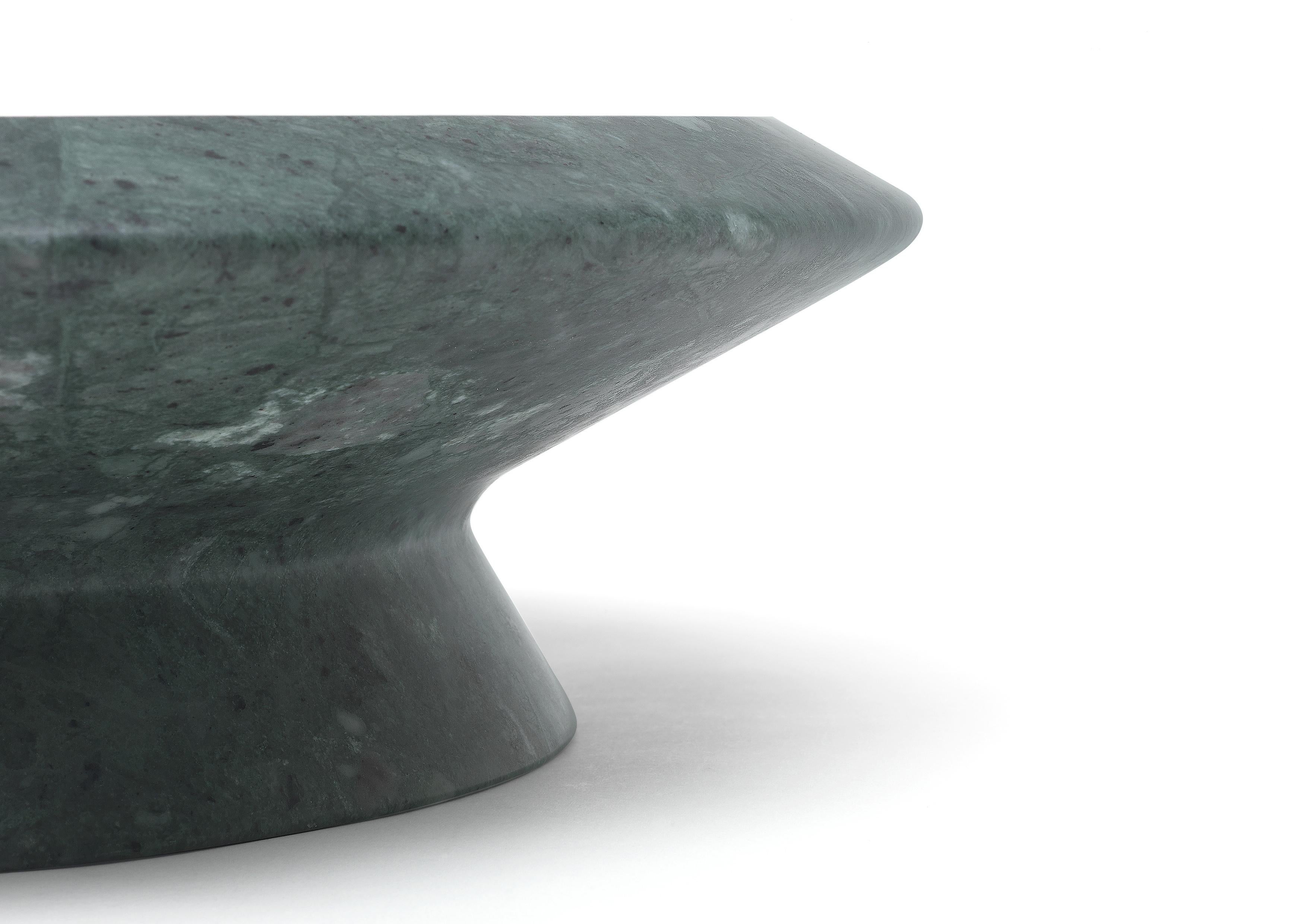 Contemporary New Modern Centrepiece in Green Guatemala Marble Creator Ivan Colominas STOCK For Sale