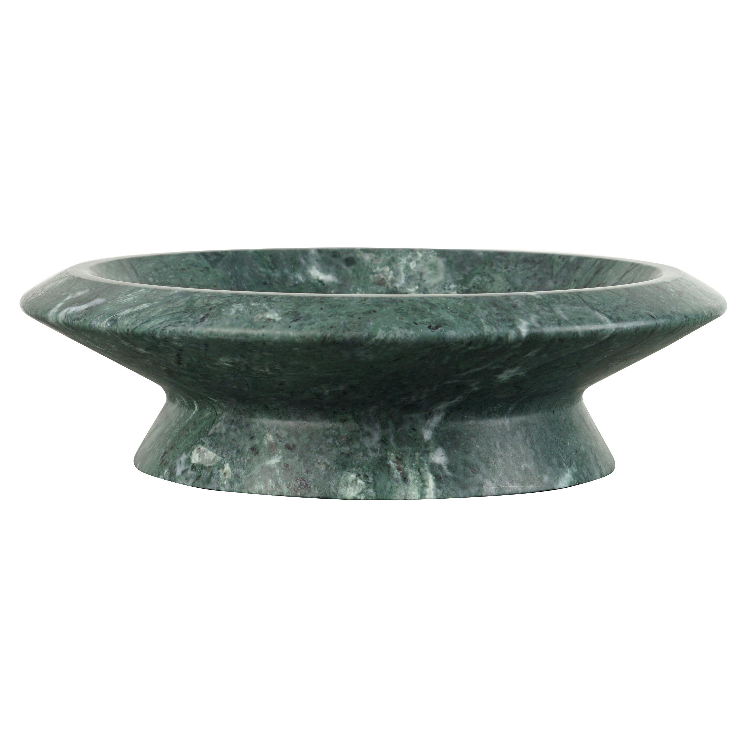 New Modern Centrepiece in Green Guatemala Marble Creator Ivan Colominas STOCK For Sale