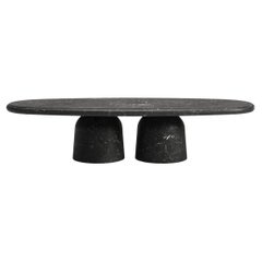 New Modern Coffee Table in Black Marquinia marble, Designer Ivan Colominas