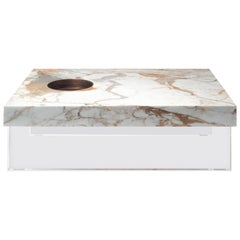 New Modern Coffee Table in Calacatta Gold Marble, creator Stefano Belingardi
