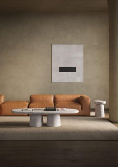 Table basse moderne en marbre blanc Gioia, designer Ivan Colominas