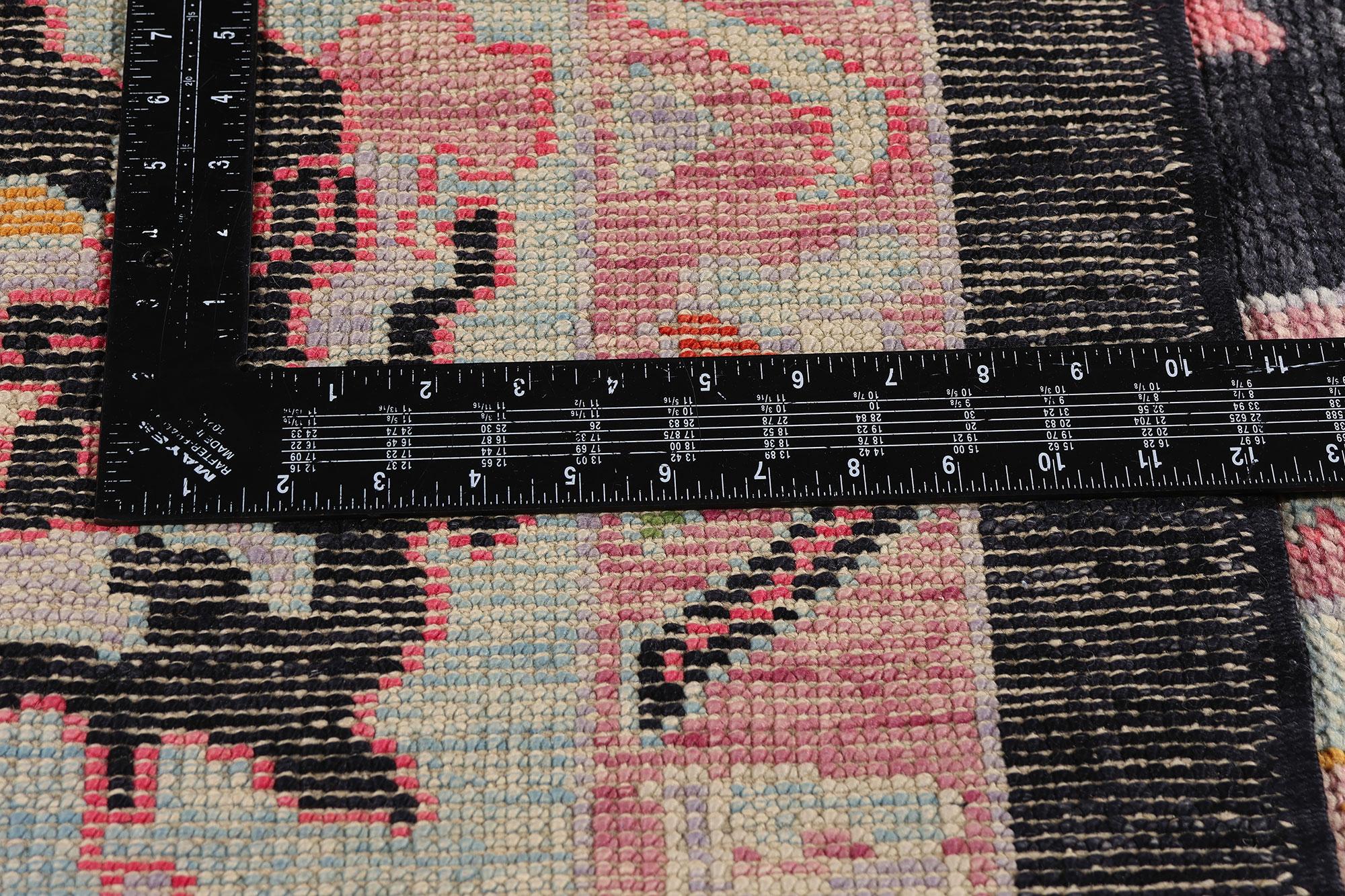 New Contemporary Bunte Türkische Oushak Teppich, 09'07 x 11'01 im Angebot 3