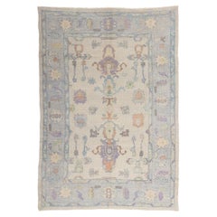 New Modern Colorful Turkish Oushak Carpet with Contemporary Style