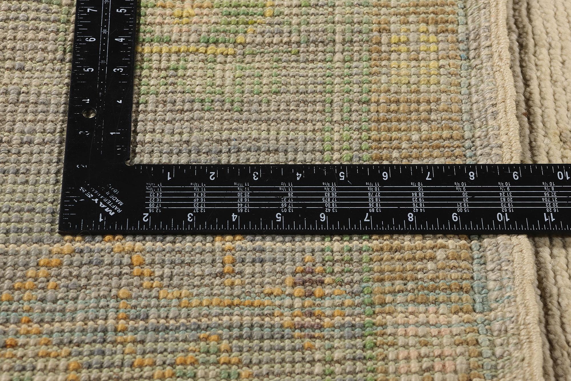 Contemporary New Modern Colorful Turkish Oushak Carpet with Transitional Style For Sale