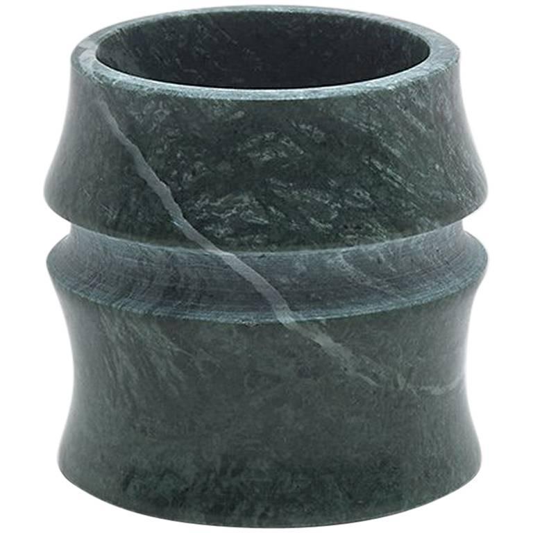 New Modern Cup in Green Guatemala Marble, creator Michele Chiossi STOCK