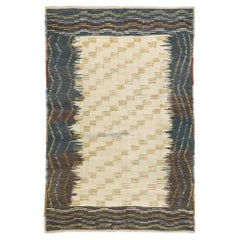 Tapis Kilim turc moderne du désert avec style cubiste