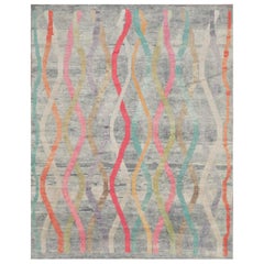 New Modern Design Hand Knotted Turkish Rug