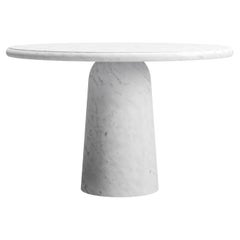 New Modern Dining Table in White Gioia marble, Designer Ivan Colominas