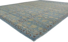 New Modern Distressed Rug with Vintage Style