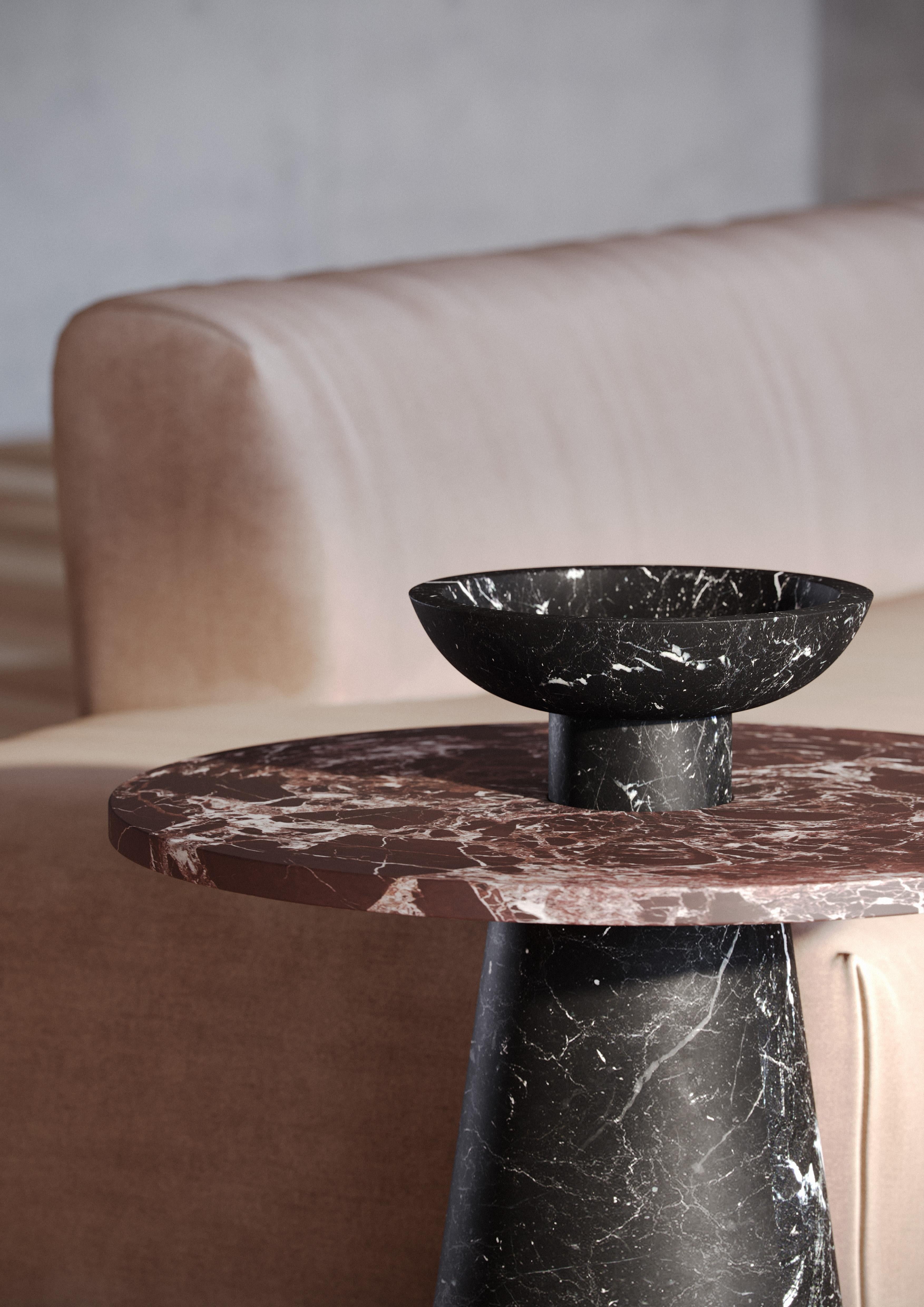 Nouveau bol à fruits moderne en marbre noir, de la créatrice Karen Chekerdjian Stock Neuf - En vente à Milan, IT