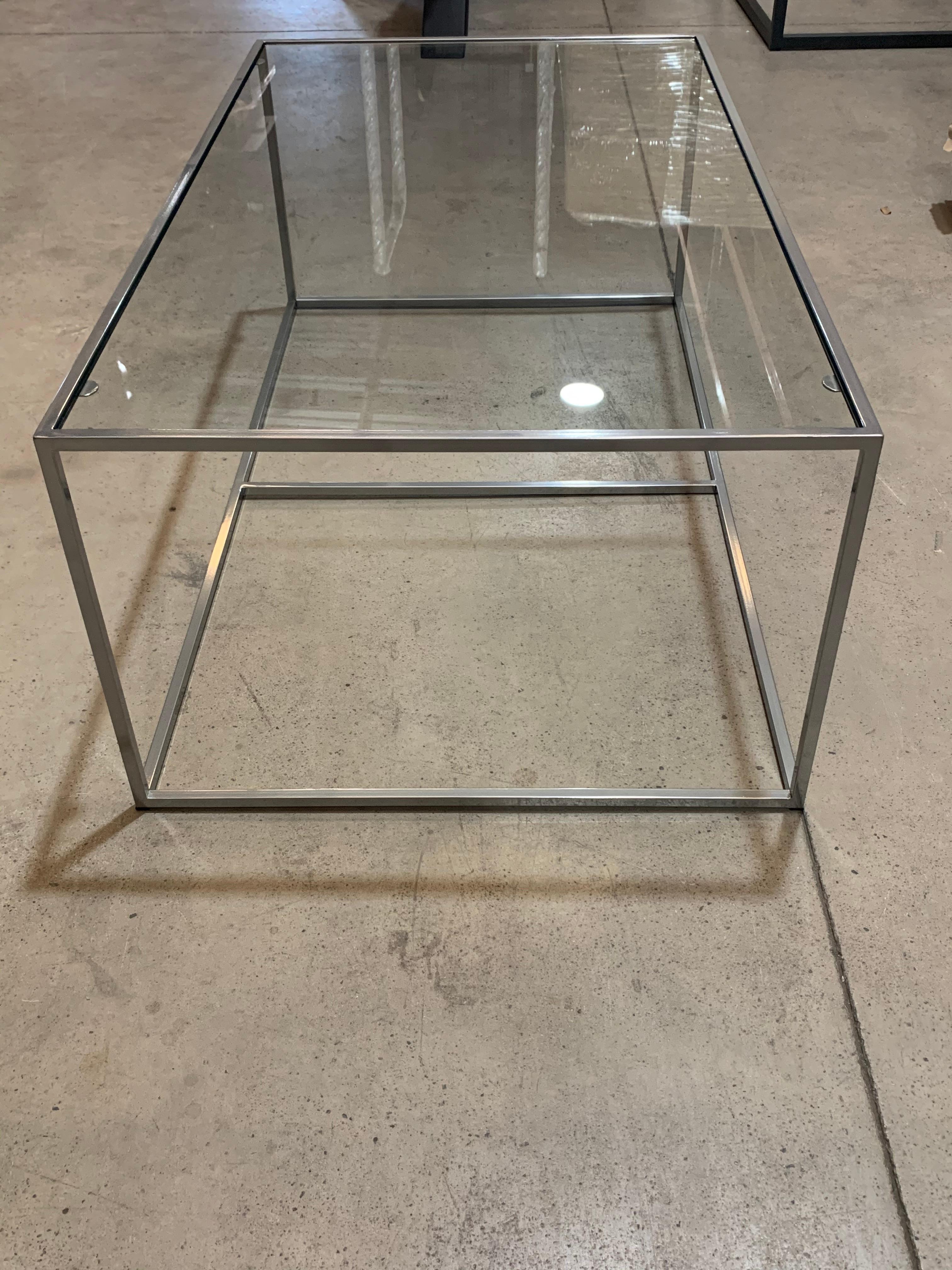 Contemporary New Modern Iron Rectangular Table, Indoor or Outdoor For Sale