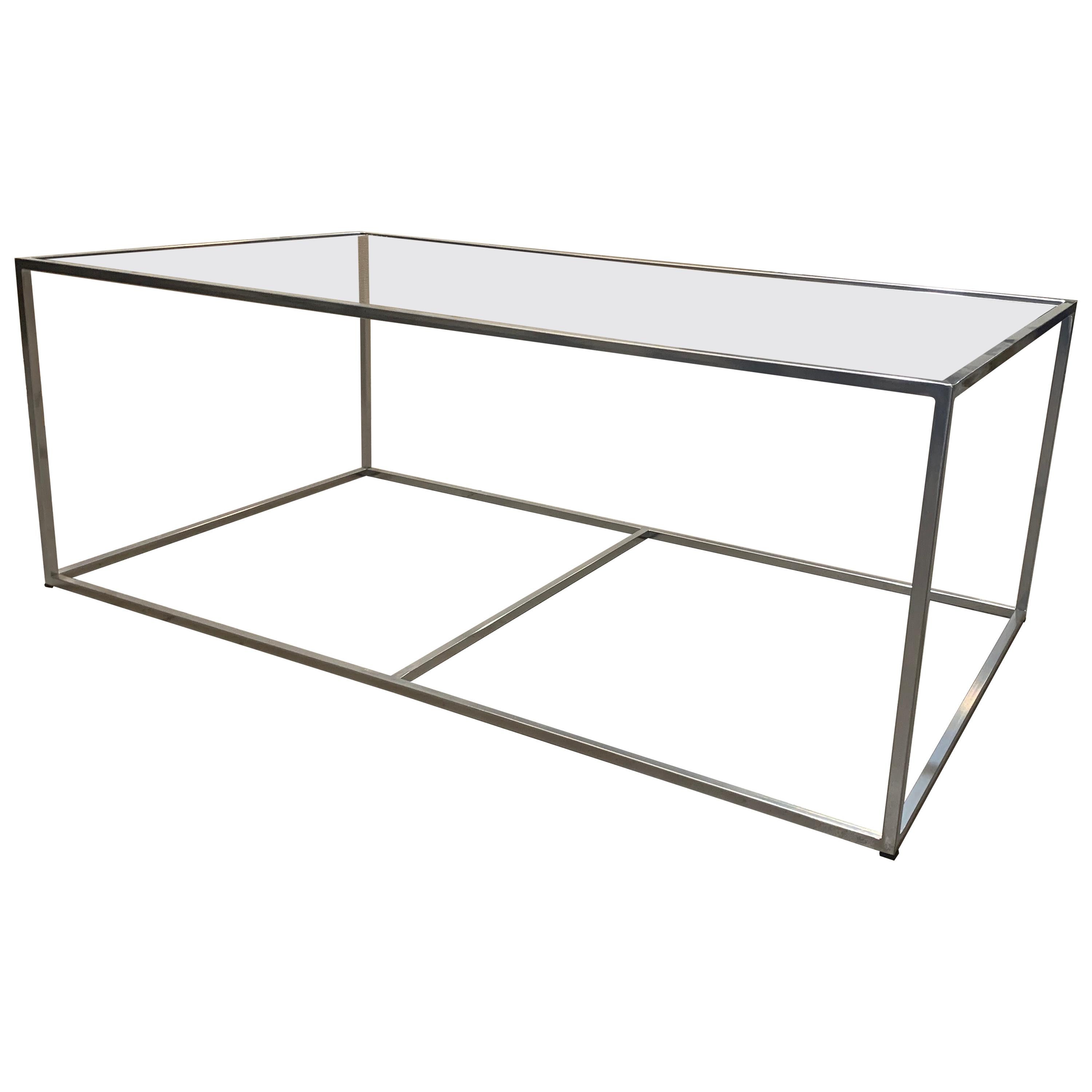 New Modern Iron Rectangular Table, Indoor or Outdoor For Sale