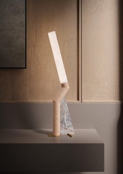 New Modern Lamp in Pink Marble, creator Bec Brittain