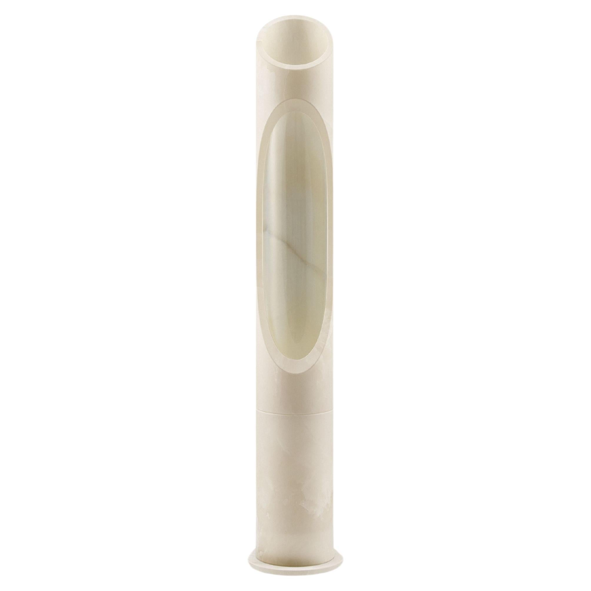 New Modern Lamp in White Onyx marble, Designed by Jacopo Simonetti For Sale