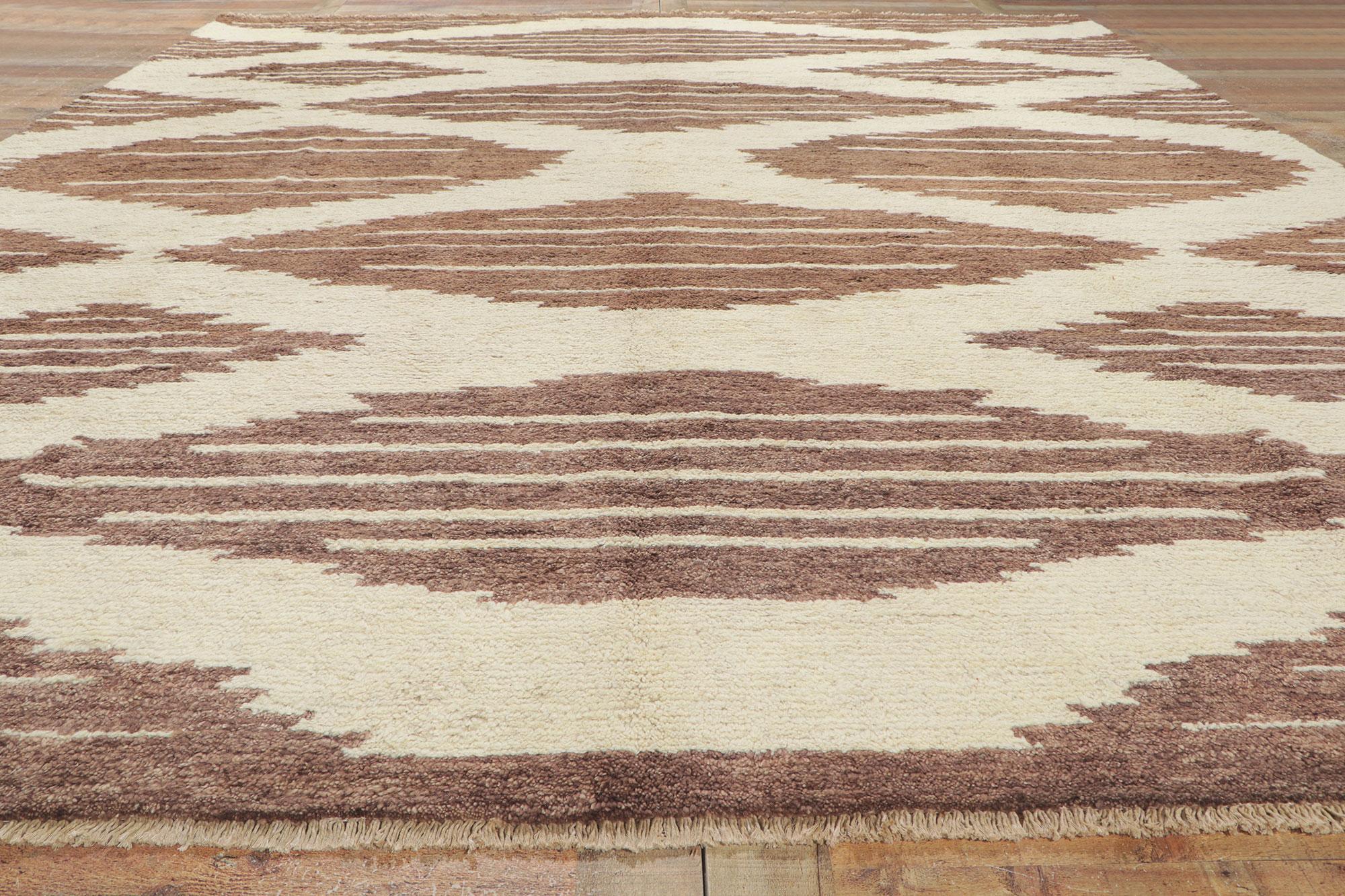 Contemporary New Modern Moroccan Area Rug For Sale