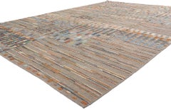 New Modern Mosaic High Low Textured Carpet with Raised Design