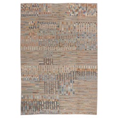 New Modern Mosaic High Low Textured Carpet with Raised Design