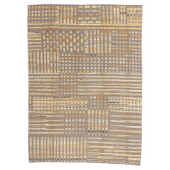 New Modern Mosaic High Low Textured Carpet with Raised Design