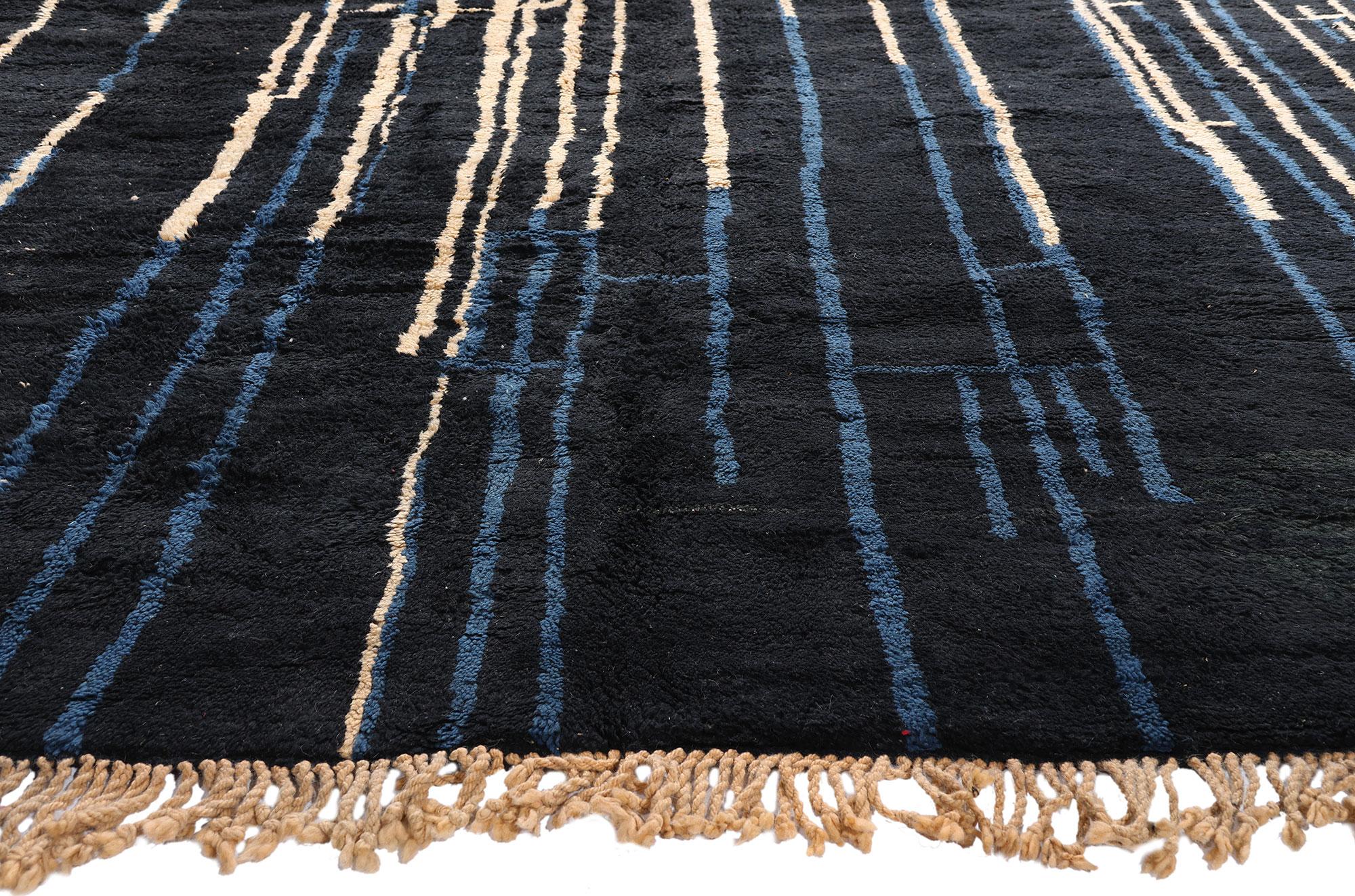 XXIe siècle et contemporain Nouveau tapis berbère marocain contemporain avec style Bauhaus en vente