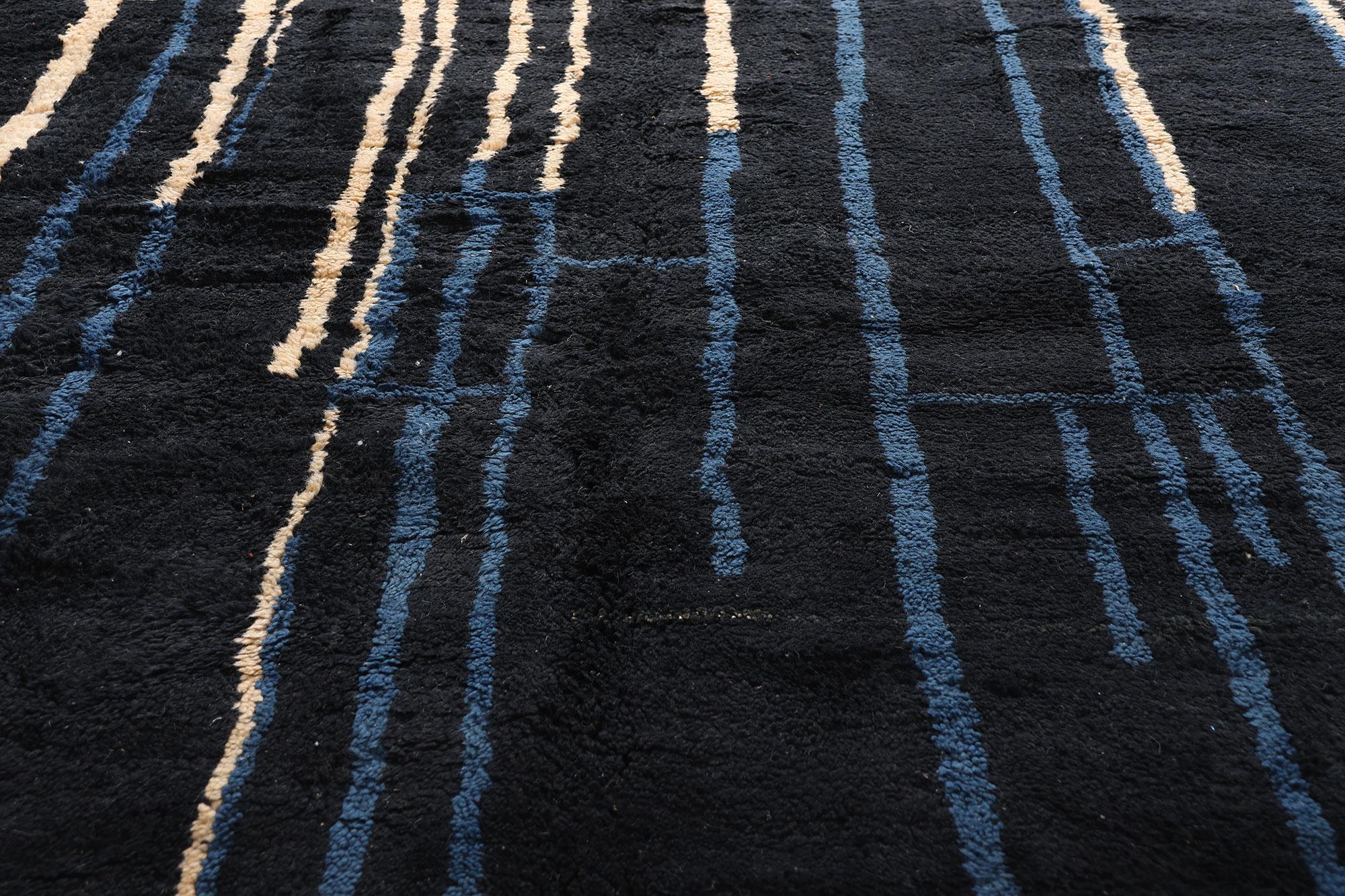 Laine Nouveau tapis berbère marocain contemporain avec style Bauhaus en vente