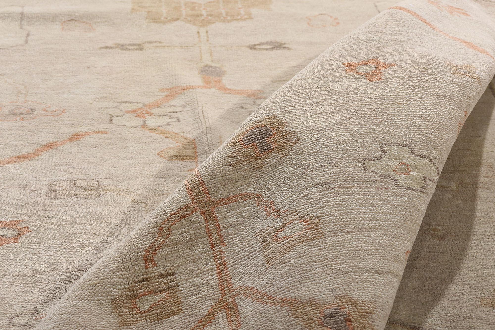 New Modern Oushak Rug with Traditional Style For Sale 2