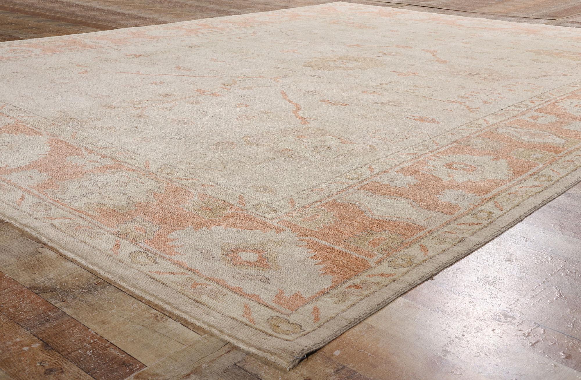 New Modern Oushak Rug with Traditional Style For Sale 5
