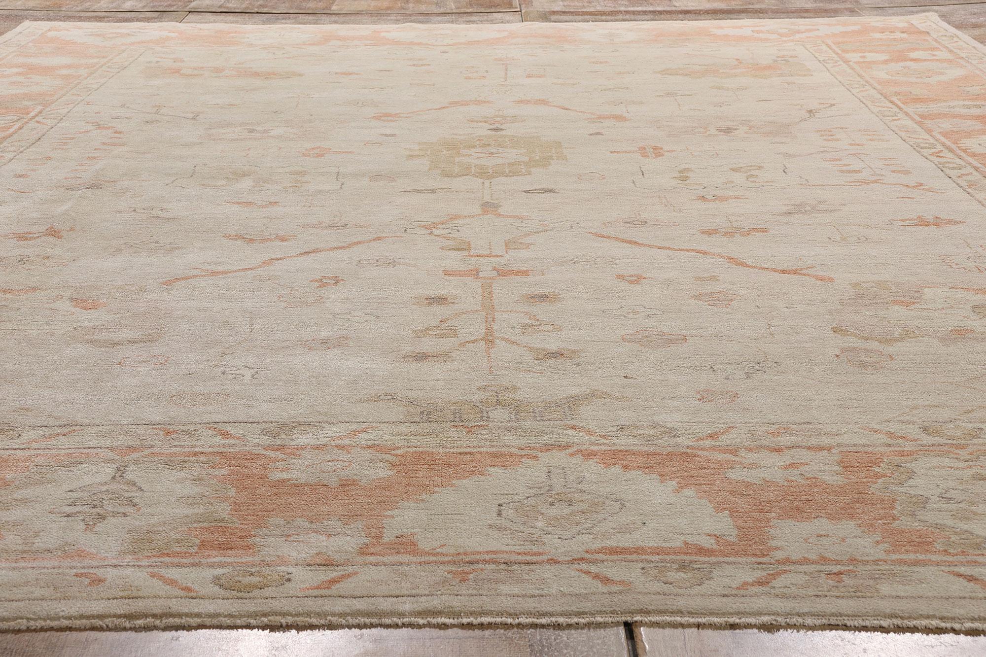 New Modern Oushak Rug with Traditional Style For Sale 7