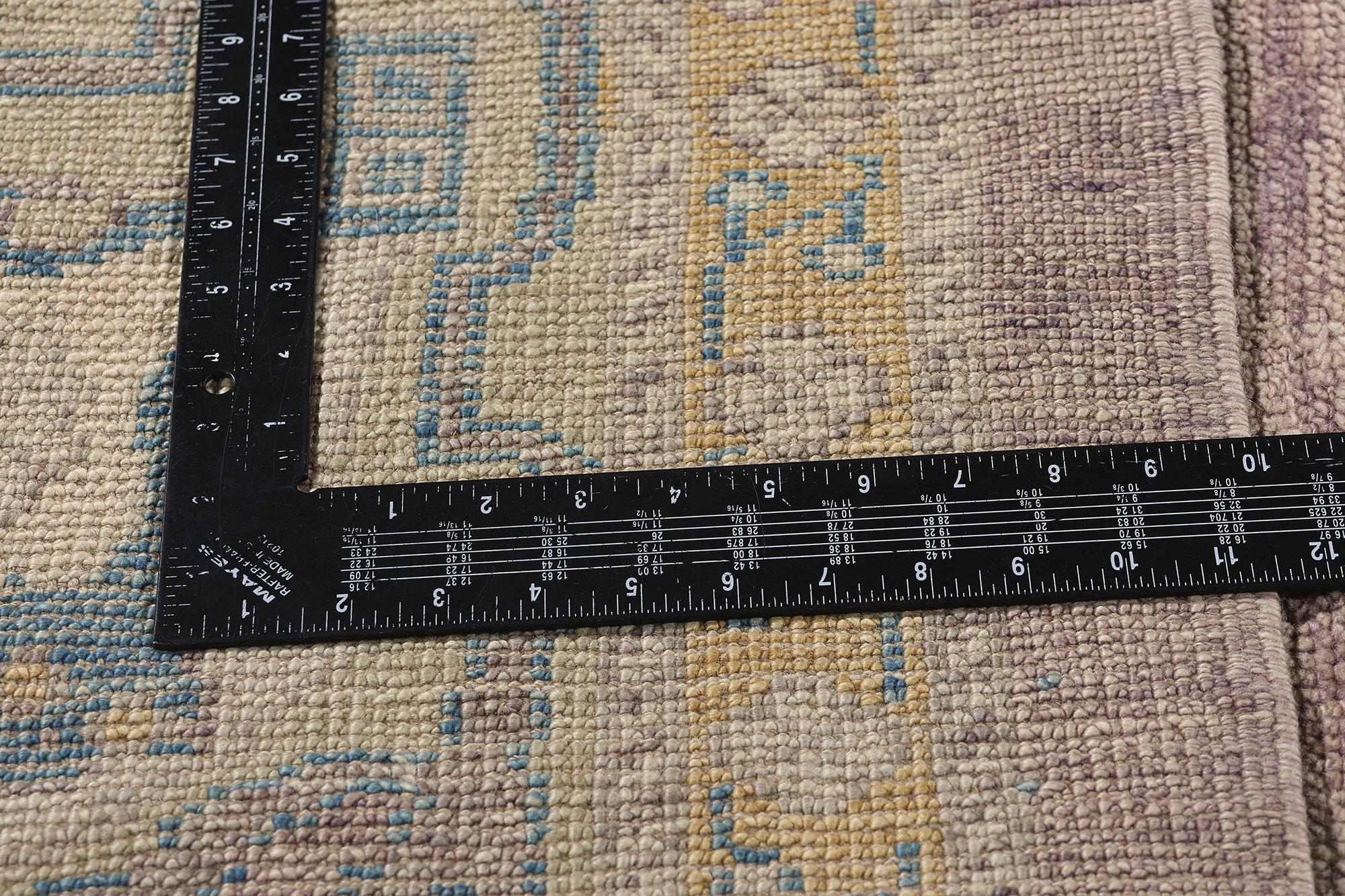 Wool New Modern Pastel Turkish Oushak Carpet with Modern Style For Sale