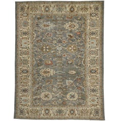 New Modern Persian Sultanabad Area Rug with Transitional Style New Modern Persian Sultanabad Area Rug with Transitional Style