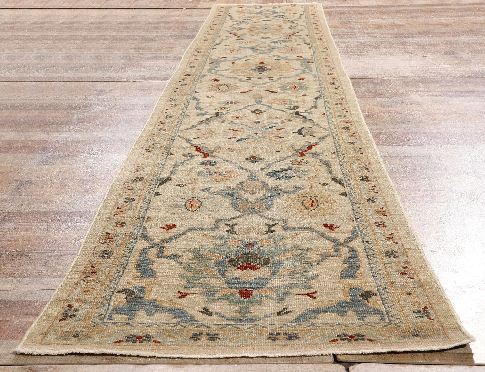 Un nuovo tappeto persiano moderno Sultanabad con uno stile transitorio In condizioni Nuovo in vendita a Dallas, TX