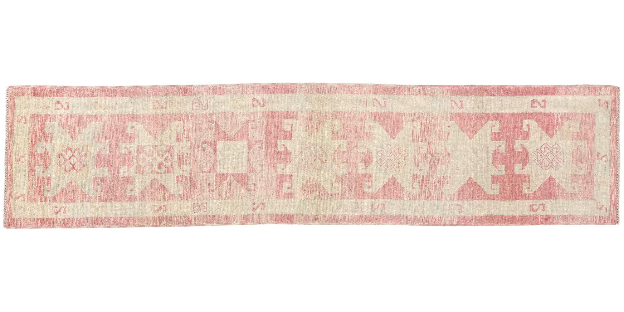 Nueva Alfombra Turca Oushak Rosa Moderna de Estilo Tradicional en venta 2