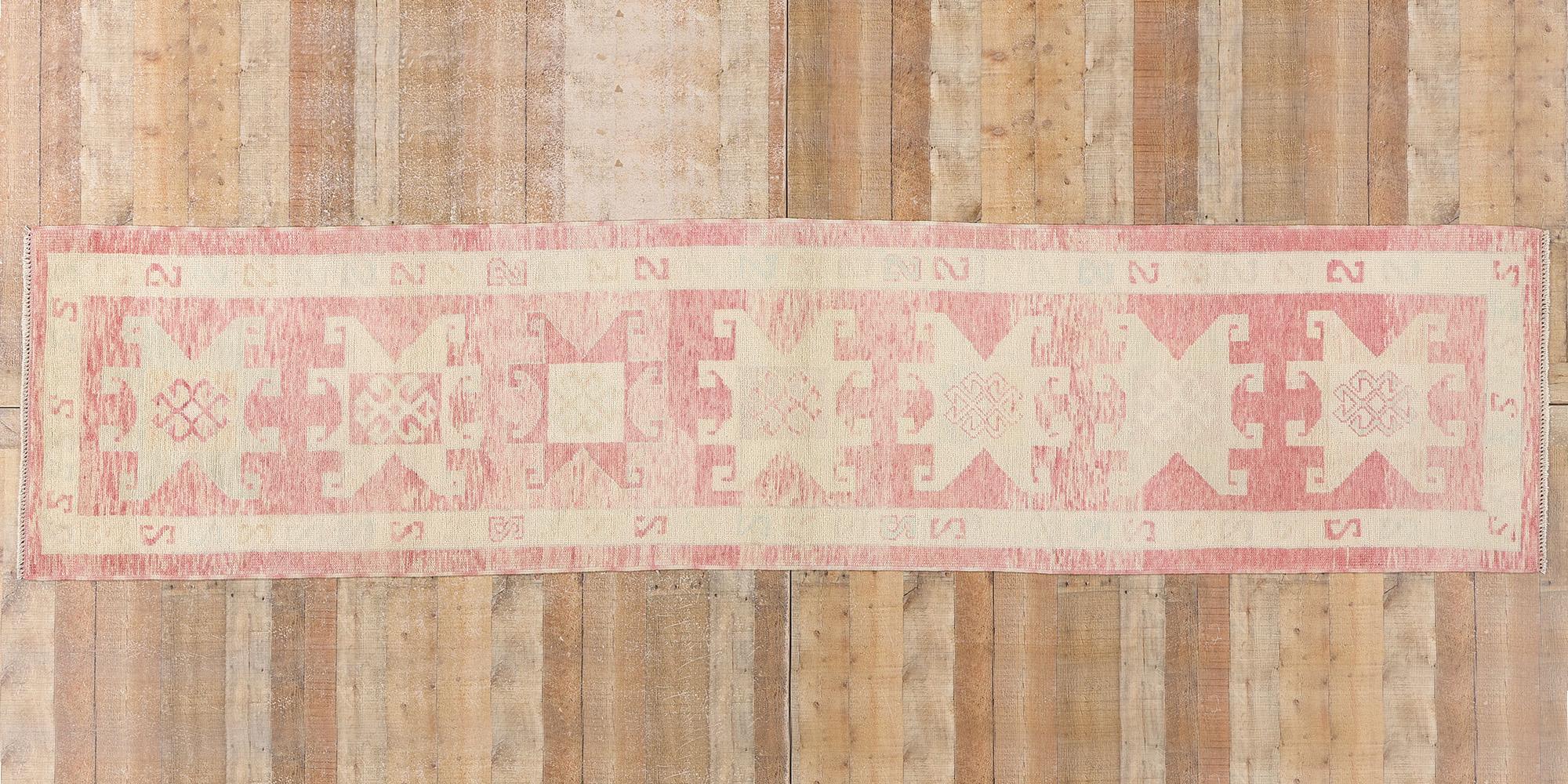 Nueva Alfombra Turca Oushak Rosa Moderna de Estilo Tradicional en venta 1