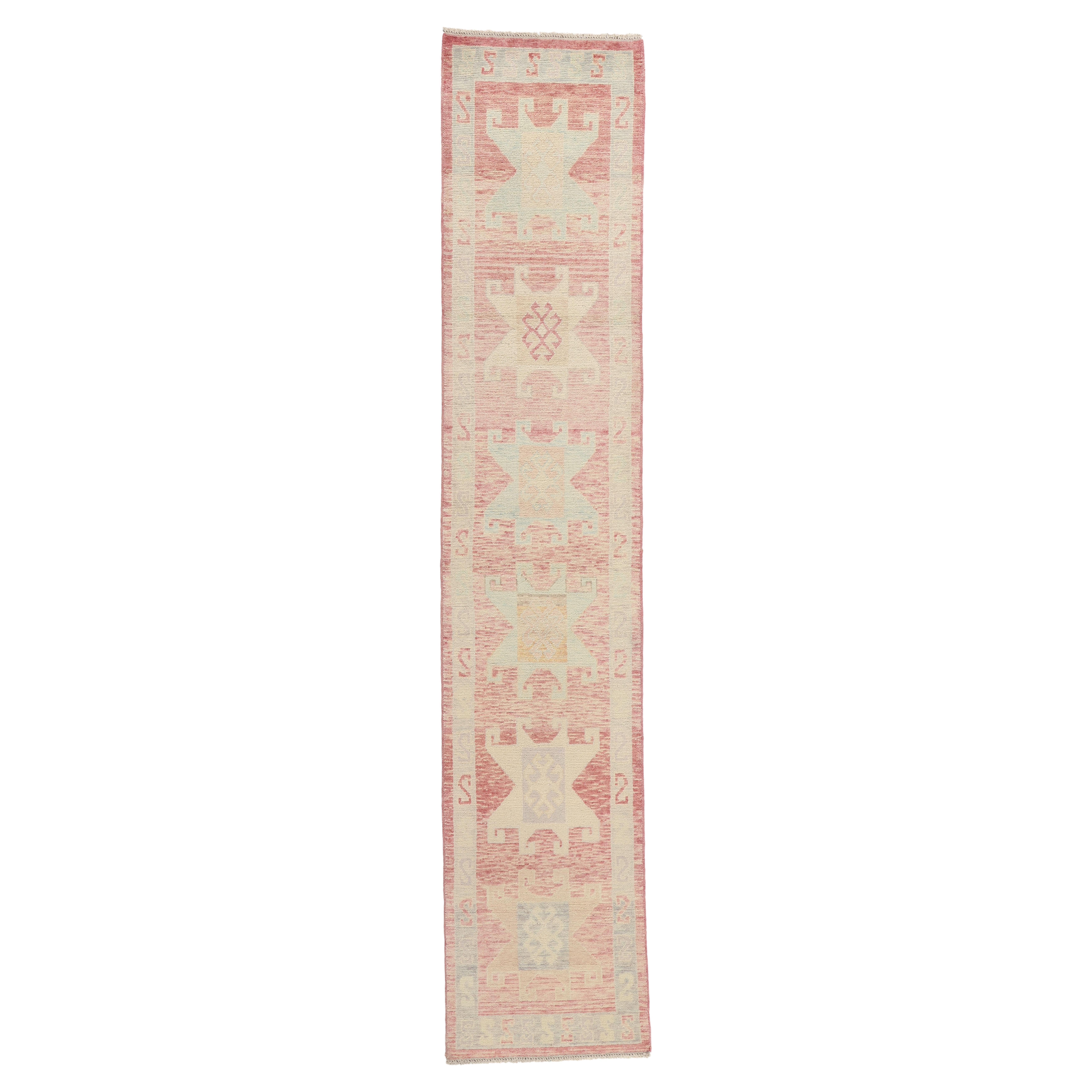 Nueva Alfombra Turca Oushak Rosa Moderna de Estilo Tradicional