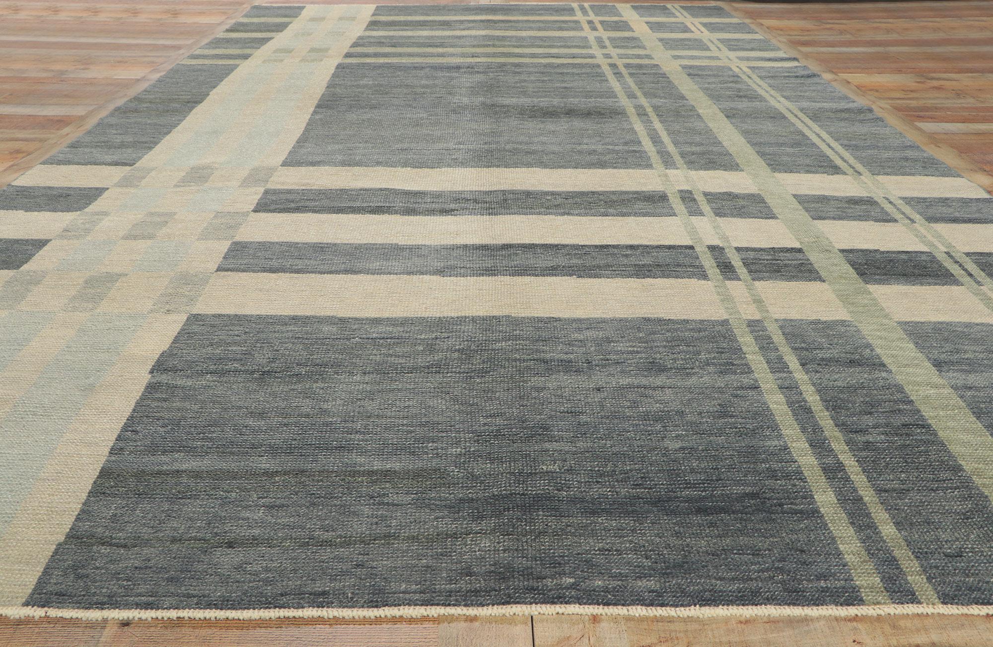 Wool New Modern Plaid Tartan Rug with Ivy League Style For Sale