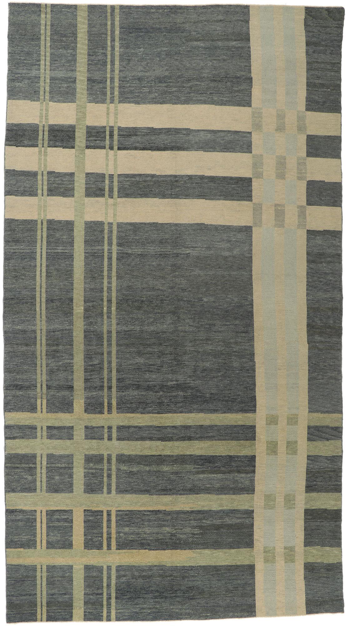 New Modern Plaid Tartan Rug with Ivy League Style For Sale 2