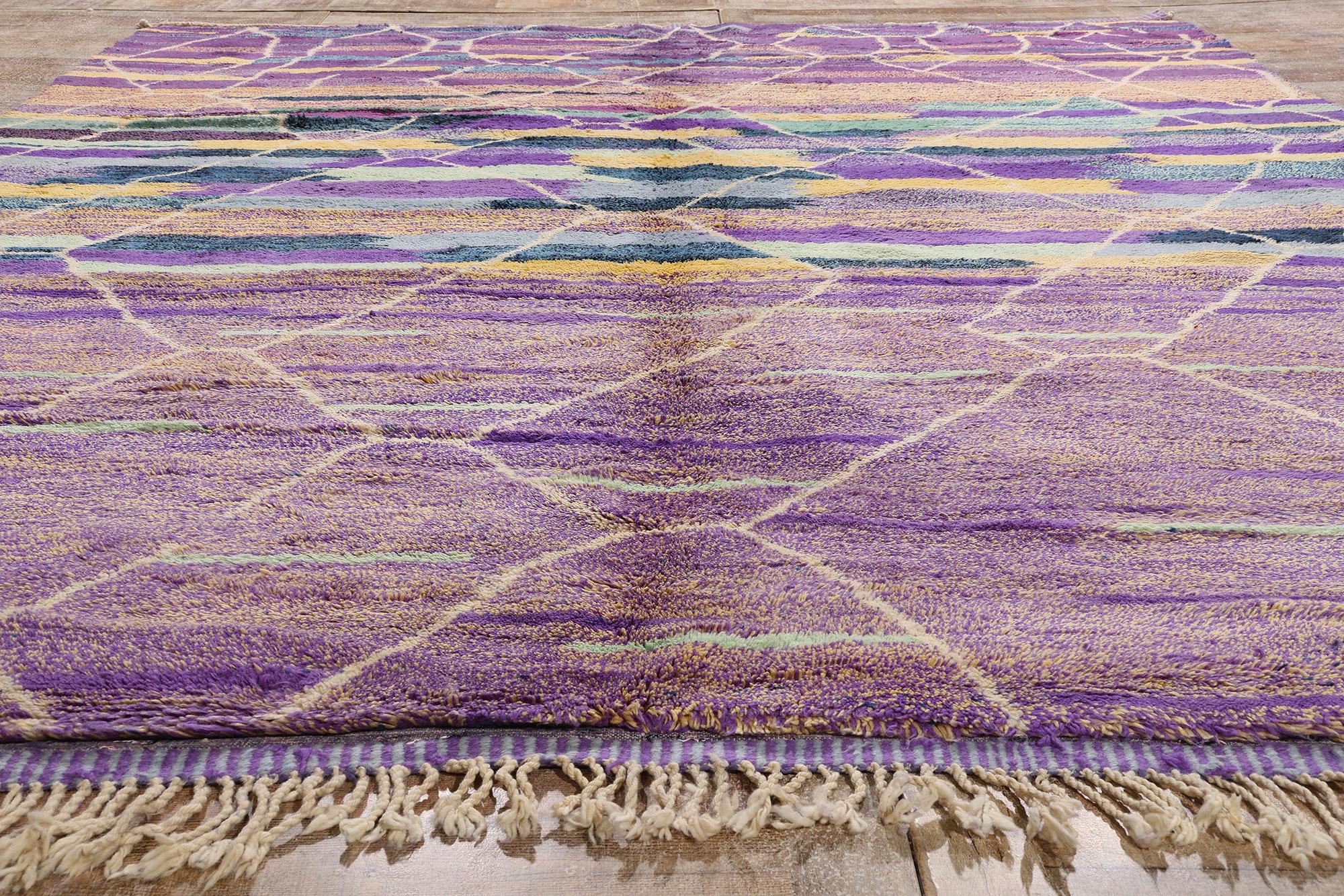 New Modern Purple Beni Mrirt Berber Moroccan Rug Inspired by Gunta Stölzl In New Condition For Sale In Dallas, TX