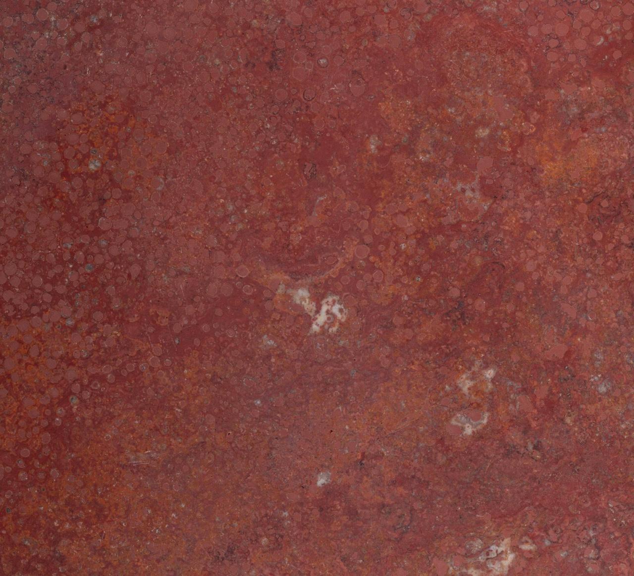 Contemporary New Modern Serving Plate in Travertine Red, Creator Karen Chekerdjian For Sale
