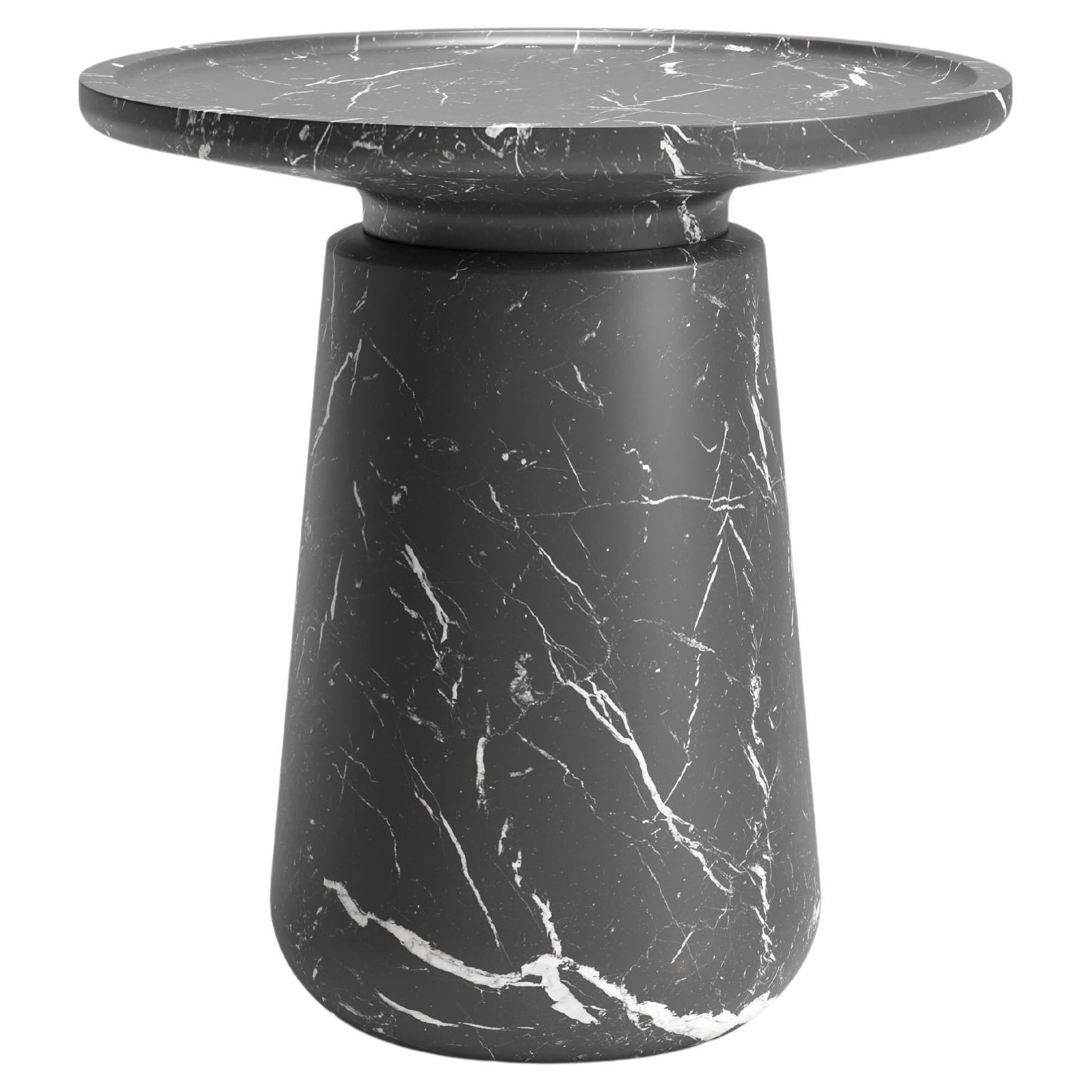 New Modern Side Table in Black Marquinia creator Ivan Colominas For Sale