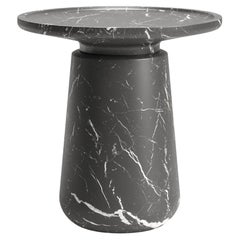 New Modern Side Table in Black Marquinia creator Ivan Colominas