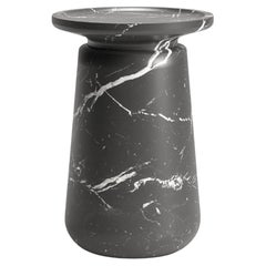 New Modern Side Table in Black Marquinia Marble, creator Ivan Colominas