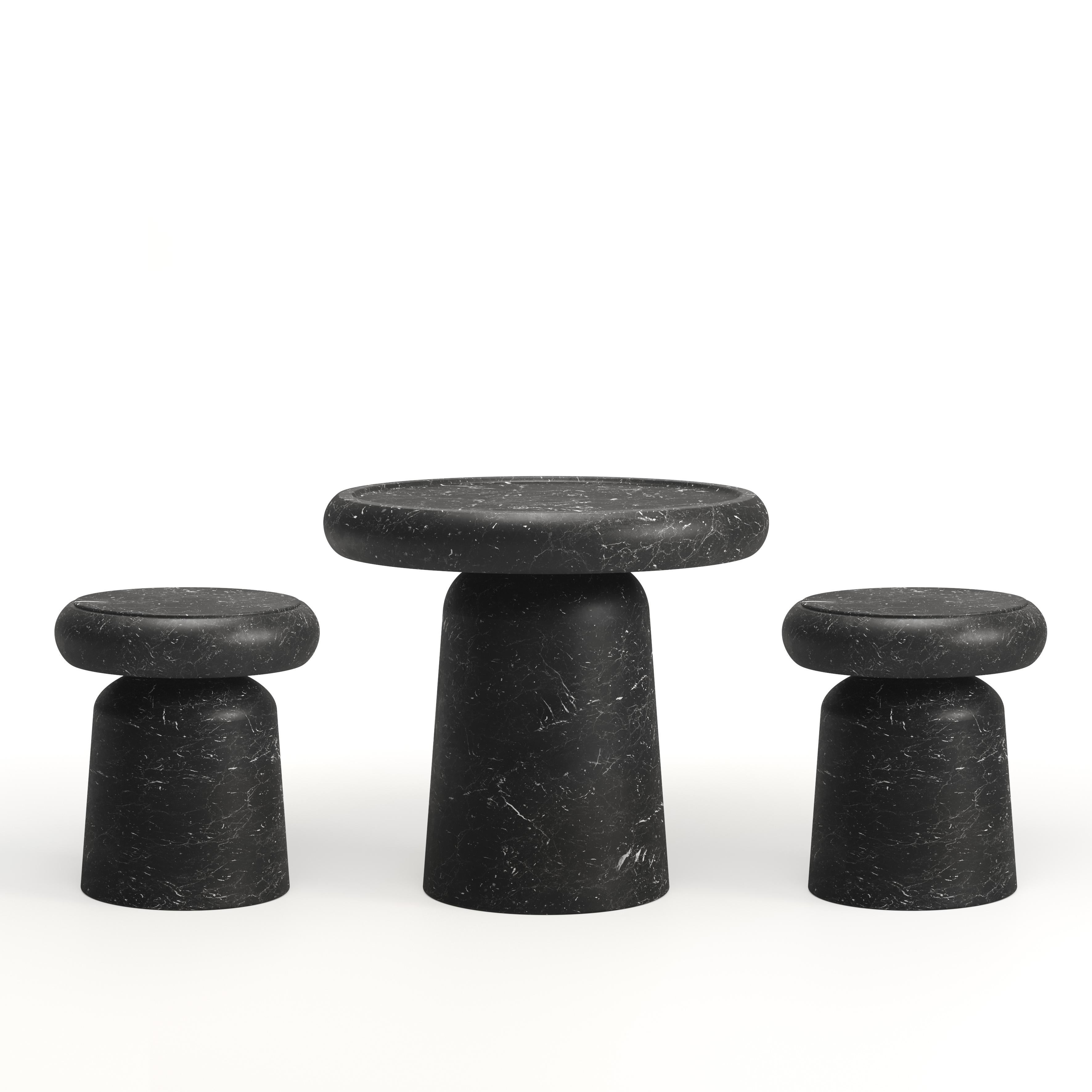 Nouvelle table d'appoint moderne en marbre noir Marquinia, Design/One, Ivan Colominas Neuf - En vente à Milan, IT