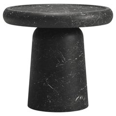 New Modern Side Table in Black Marquinia marble, Designer Ivan Colominas