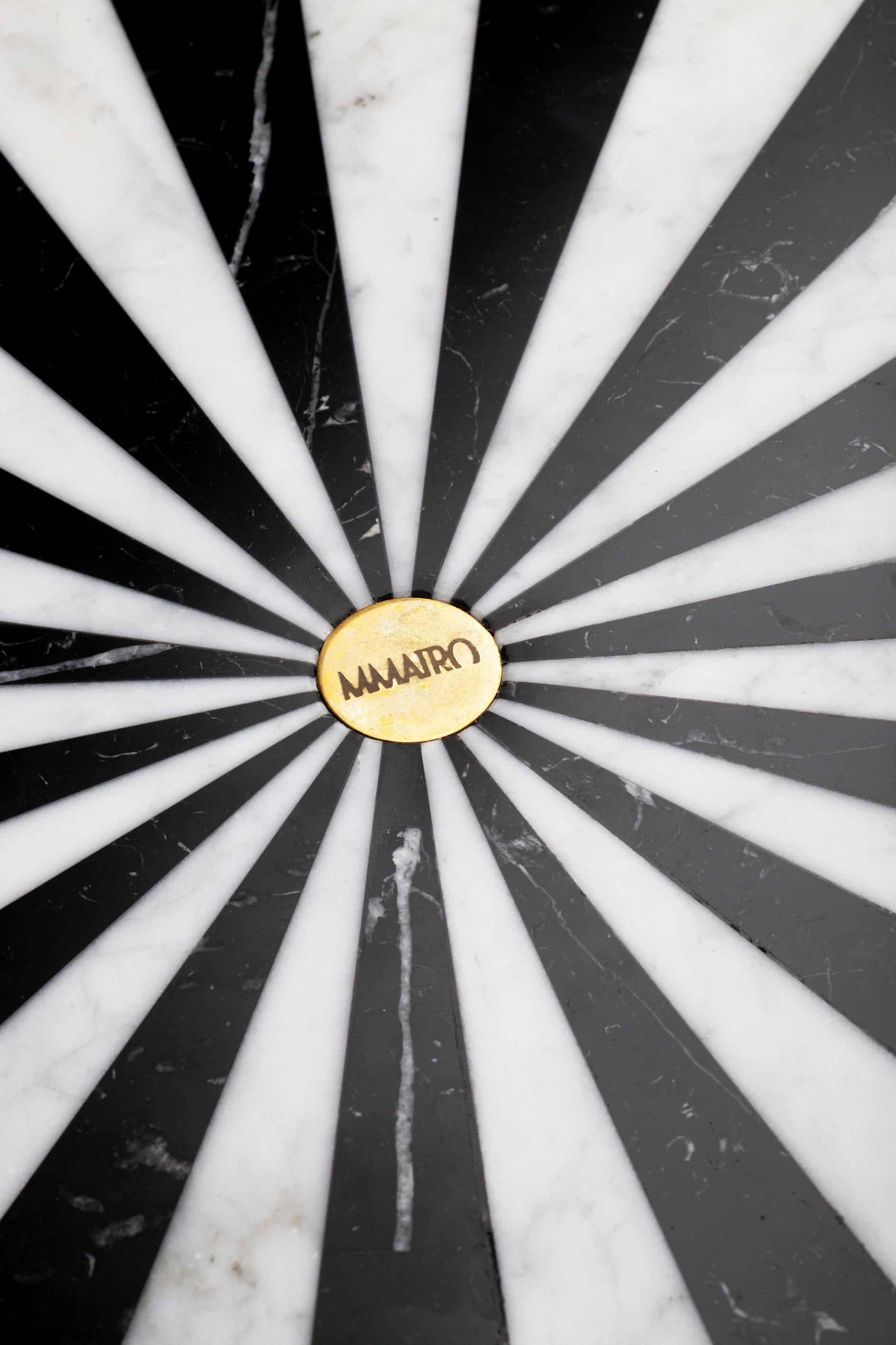 Italiano Nuovo tavolino moderno in marmo bianco e nero, Designer Jacopo Simonetti in vendita