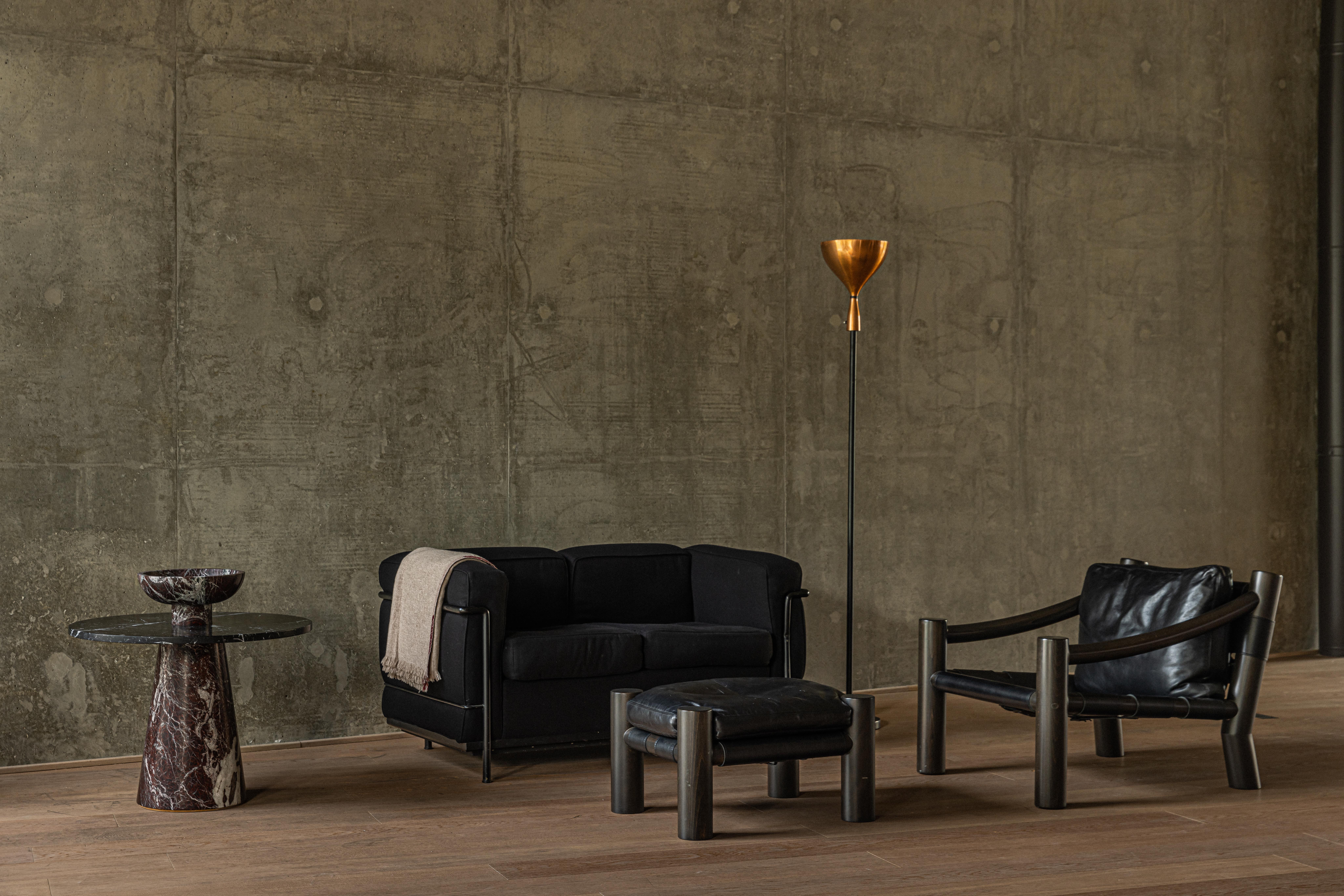 Italian New Modern Side Table with Accessories in Marble, creator Karen Chekerdjian For Sale