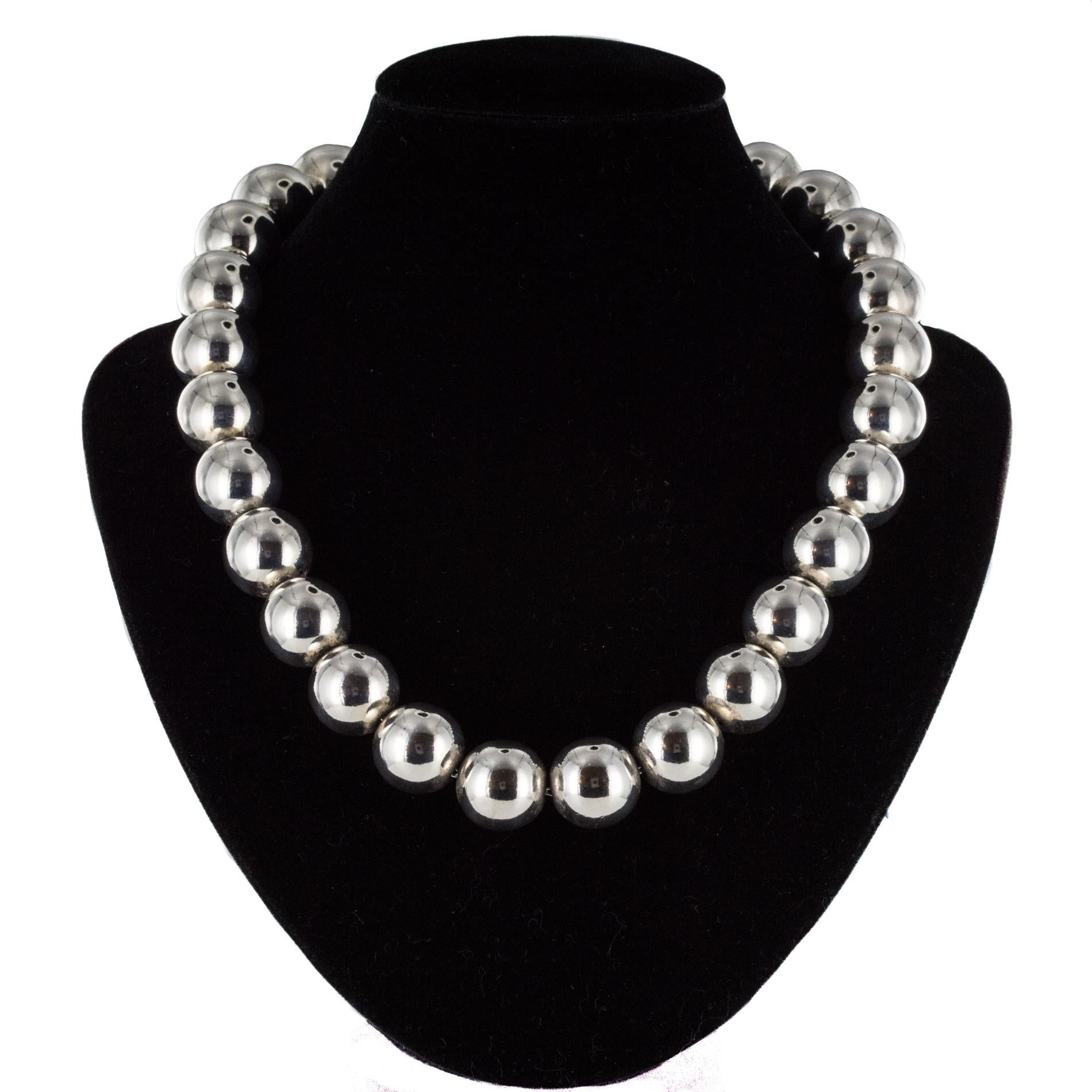 silver pearl choker necklace